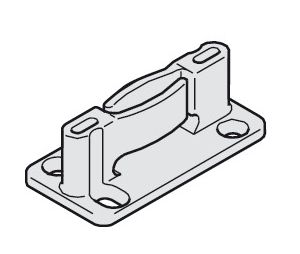 Hafele 941.60.031 Guide, Floor Mounted, Rattle-free, for HAWA Silenta 150/B, Plastic, Black