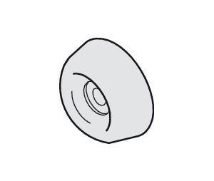 Hafele 941.60.051 Wall Buffer, Rubber, Black