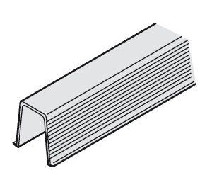 Hafele 941.61.130 Guide Rail, 3 m (9 10-1/8"), for Hawa Junior, Silenta, Plastic, Black