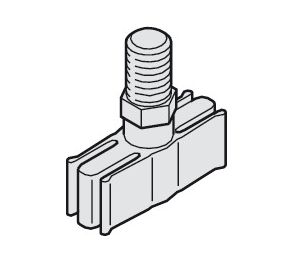 Hafele 942.07.030 Lower Guide, with M10 Threaded Bolt