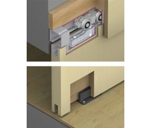 Hafele 942.30.001 Sliding Door Hardware, HAWA Silenta 150/B, Set