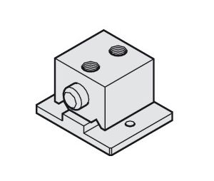 Hafele 942.41.042 Track buffer, to be Drilled into Upper Track, Steel, Galvanized