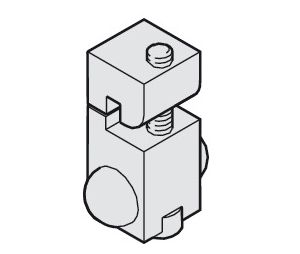 Hafele 942.42.041 Track End Stopper, for Upper Track, for Suspension Brackets, Steel, Galvanized