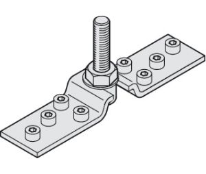 Hafele 942.44.026 Suspension Plate, with Bolt, M12, HAWA Super 250/M, Steel, Galvanized