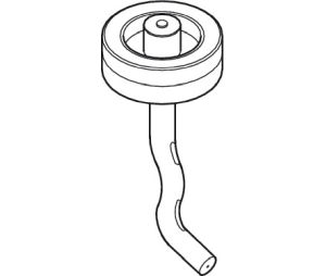 Hafele 942.51.032 Stay Roller, Straightaway 320, Steel, Rubber