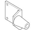 Hafele 942.51.051 Door Stop, Medium Duty, Screw-Mounted, Straightaway 100 Inox, Extruded aluminum, Rubber