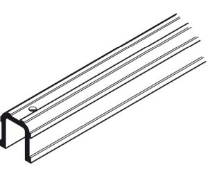 Hafele 942.51.721 Upper Guide Channel, 25 x 25 (1" x 1"), Straightaway 115, 2.1 m Length, Aluminum