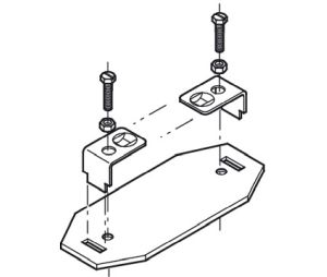 Hafele 942.52.082 Lock Joint Plate, Pre-Drilled, Straightaway 320, Pressed steel, Galvanized