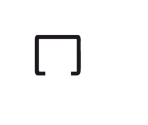 Hafele 942.53.830 Sliding Door Hardware, Dun-Drilled, 3 m, 48 x 43 (1 7/8 x 1-11/16"), Straightaway 400