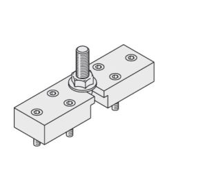 Hafele 942.54.020 Suspension Plate, With Bolt, M12, HAWA Super 500/M, Steel, Galvanized