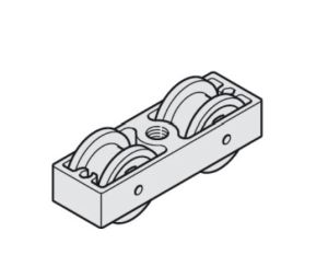 Hafele 942.56.012 Running Gear, Double Roller, with plastic rollers