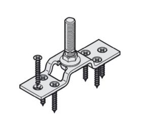 Hafele 942.56.022 Suspension Plate, One-way, M12 Bolt, with Mounting Screws, For Hawa Junior