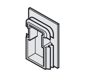 Hafele 942.56.029 End Cap, for Carrier Profile, Hawa Junior 250/B, Variofold 80/H, Plastic, Anthracite