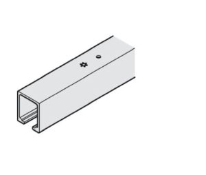 Hafele 942.56.940 Upper Track, Pre-drilled, for HAWA Junior 250/A, B, Length: 4 m (13' 1-1/2"), Aluminum, Clear Anodized
