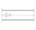 Hafele 942.72.100 Upper Track with Key Hole, Components for Slido Pocket Door, (78-3/4") 2000 mm Length, Aluminum, Anodized