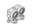 Hafele 943.30.012 Running Gear, with M8 Screw, with 2 Rollers