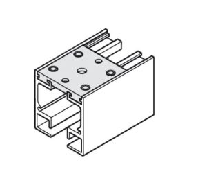 Hafele 943.30.024 Fixing Plate, for 2 x single running track, 1 piece