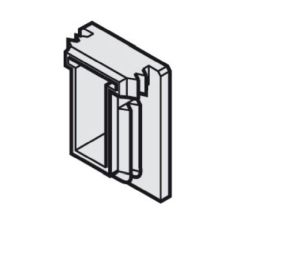 Hafele 943.30.029 End cap, for Carrier Profile, 20 x 25 mm, Plastic, Anthracite