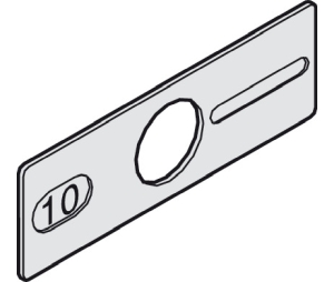 Hafele 943.31.032 Glass Fixing Part, For Hawa Aperto 60/GL, For 10 mm (3/8") Glass Thickness