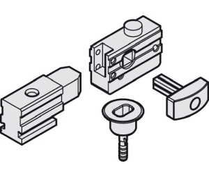Hafele 943.31.041 Centring Door Stop, For Hawa Aperto 60/GL, Locking Socket with Mounting Screw