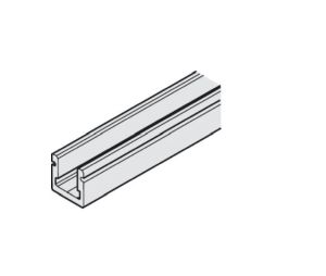 Hafele 943.31.835 Guide Channel, Pre-drilled, 16 x 16, 3.5 m Length, Aluminum, Silver colored anodized