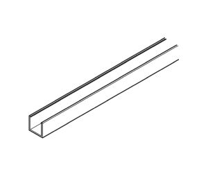 Hafele 943.33.062 Lower Guide Channel, Al Fresco Summit, 6 m Length, Aluminum, Dark Brown Anodized