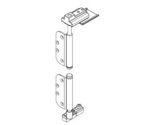 Hafele 943.34.004 Non-mortise Pivot Set, Al Fresco Summit, Stainless Steel, Satin