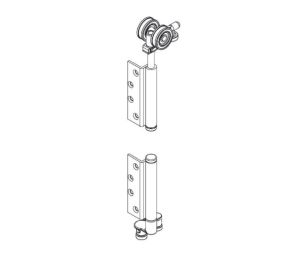 Hafele 943.34.048 Non-Mortise Hanger Set, Al Fresco Summit, Stainless Steel, Satin