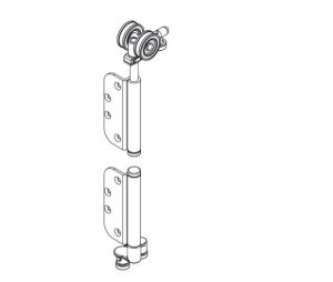 Hafele 943.34.060 Mortise Hanger Set, Al Fresco Summit, Stainless Steel, Satin