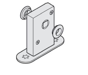 Hafele 943.55.070 Lock, for Slido Fold 100-T Folding Wall, With rosettes and dust proof strikes, Steel, Galvanized