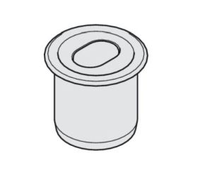 Hafele 943.55.073 Dust Proof Strike, for Locks, for Slido Fold 100-T Folding Wall, Anodized aluminum