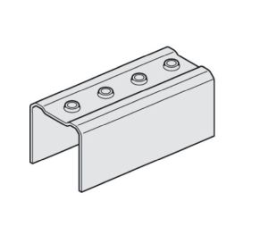 Hafele 943.55.080 Connection, of running tracks, for Slido Fold 100-T, Steel, Galvanized