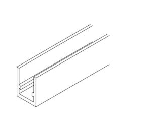Hafele 946.08.651 Upper Track Suspension Profile, Pre-Drilled, 6.5 m Length, Aluminum, Clear Anodized