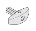 Hafele 946.22.950 Thumbturn, with square pin, For Door Thickness of 35 to 40 mm 1-3/8" to 1 9/16", Chrome-plated