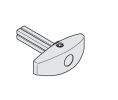 Hafele 946.22.951 Thumbturn, with square pin, For Door Thickness of 41 to 57 mm 1-5/8" to 2-1/4", Chrome-plated