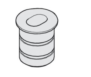 Hafele 946.23.920 Dust-Proof Strike, With Spring-Loaded Cover, Brass, Chrome plated