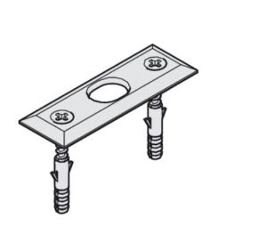 Hafele 946.23.910 Stike Plate, With Oblong Hole, Steel, Chrome Plated