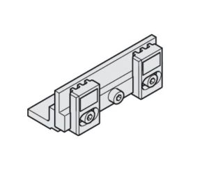 Hafele 947.00.055 Clamping Element for Belt Ends, Telescopic, For 2 and 4 doors