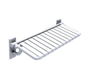 Hafele 980.20.299 Folding Shower Seat, 862 mm Width, HEWI 801 Series, Pure white