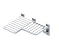Hafele 980.20.499 Folding Shower Seat, L-Shaped, 724 mm Width, HEWI 801 Series, Pure white, projection right