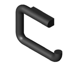 Hafele 988.80.490 Toilet Roll Holder, Polyamide, Hewi, Jet black