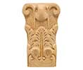 Hafele 194.78.165 Maple Carved Acanthus Ornament 2-15/16" x 5" x 1-1/2" - 1 Pc.  