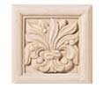 Hafele 198.03.100 Maple Carved Ornament Chateau Collection 2-7/8 x 2-7/8" - 10 Pcs.