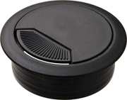 Hafele 429.99.324 Black Round Cable Grommet Set 60mm