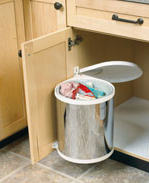 Hafele 502.12.729 White Side Panel/Door-Mounted Trash Bin