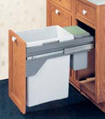 Hafele 502.74.813 Champagne Soft&Silent Side Mounted Trash Bin US Cargo 18 - 1 Pc.