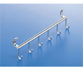 Hafele 521.61.600 Matt Nickel 6 Hooks Rail Backsplash Railing System 