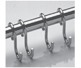 Hafele 522.04.207 Polished Chrome S-Hooks Kitchen Rail System - 5 Pcs.