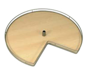 Hafele 541.11.812 Champagne/Maple NonSlip Arena 3/4 Round Revolving Shelf/Tray Set 28"