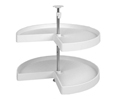 Hafele 542.94.705 Chrome Kidney Lazy Susan Shelf/Tray Set 32"